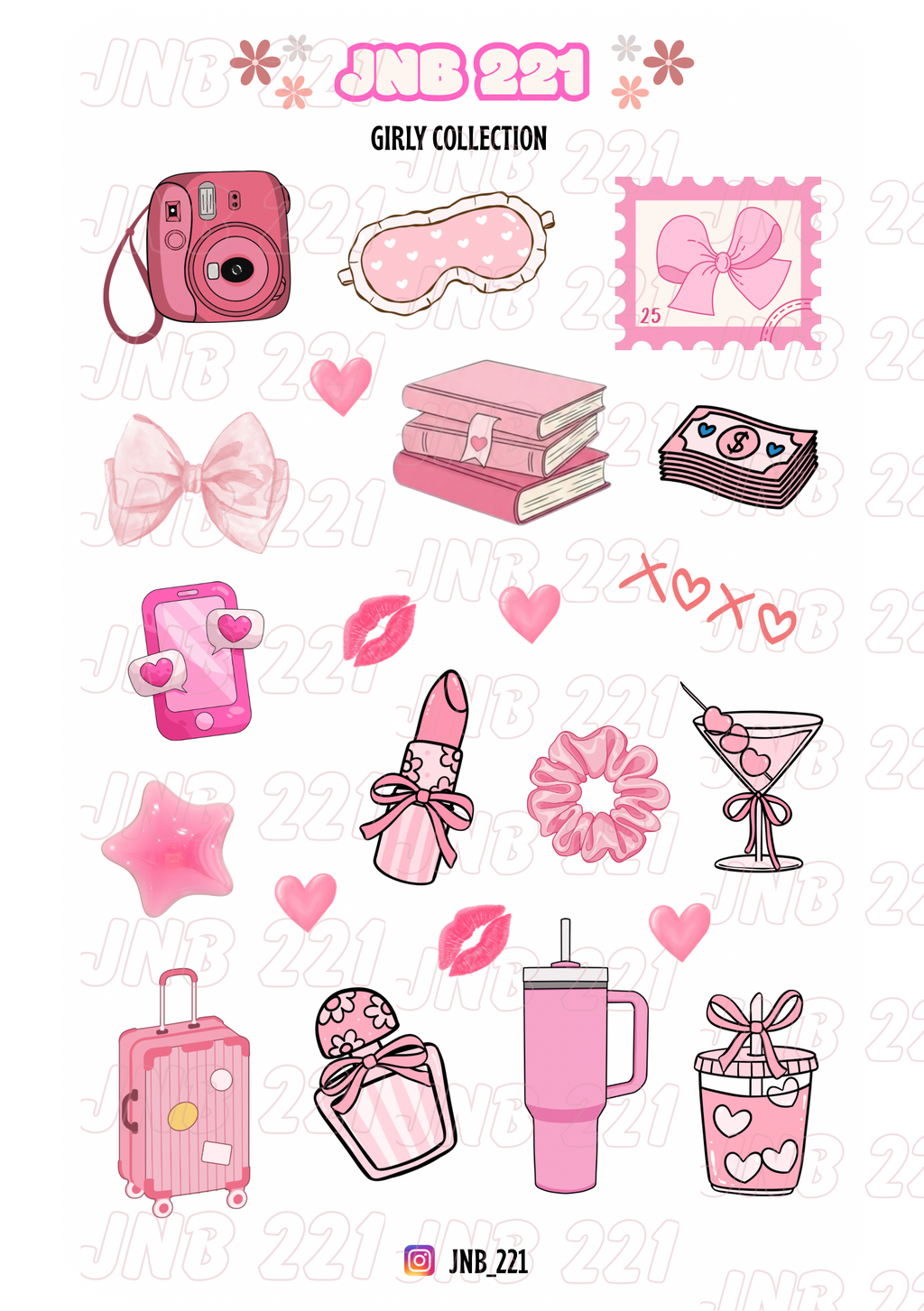 GIRLY COLLECTION (22 mini autocollants)