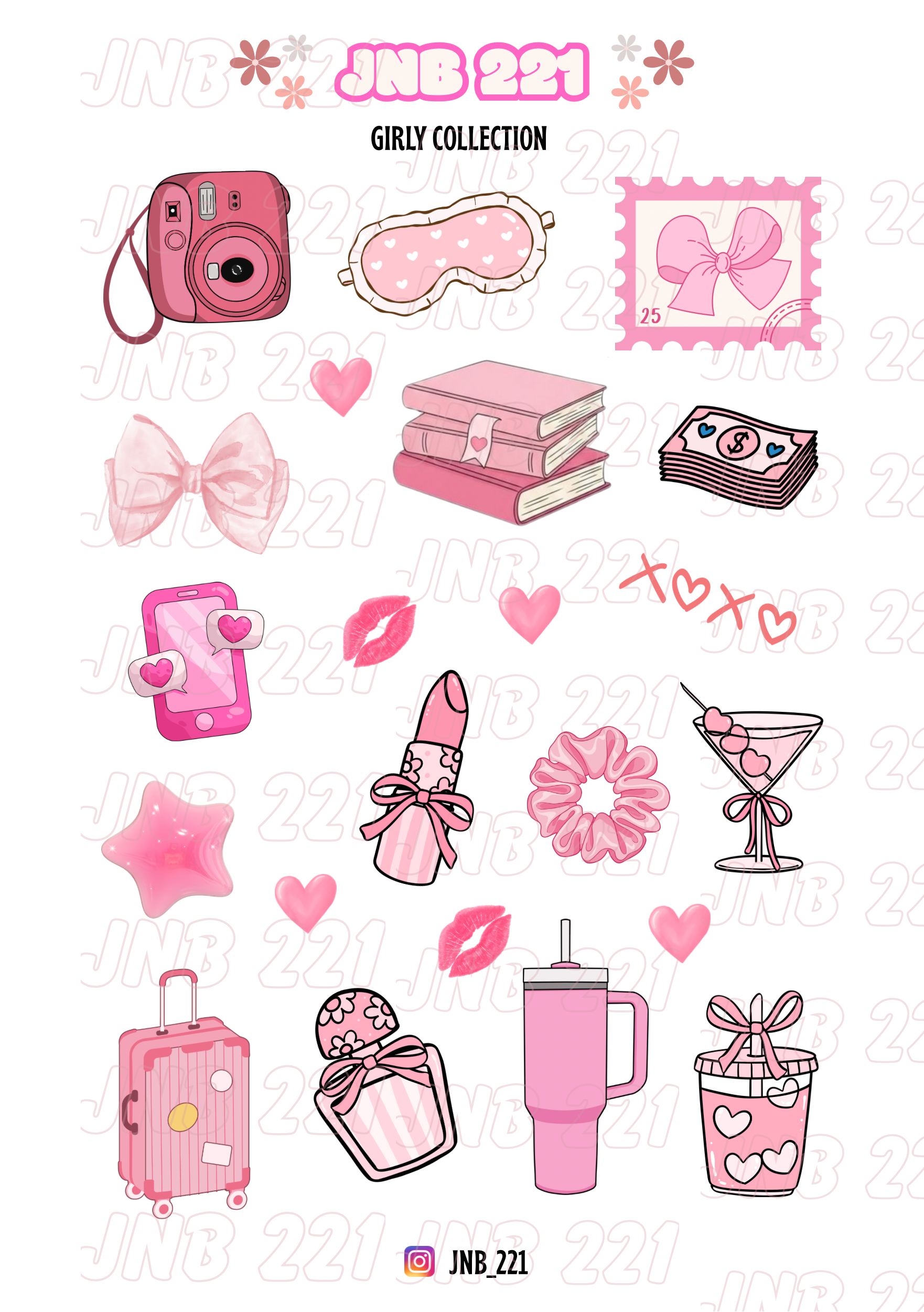 GIRLY COLLECTION (22 mini autocollants)