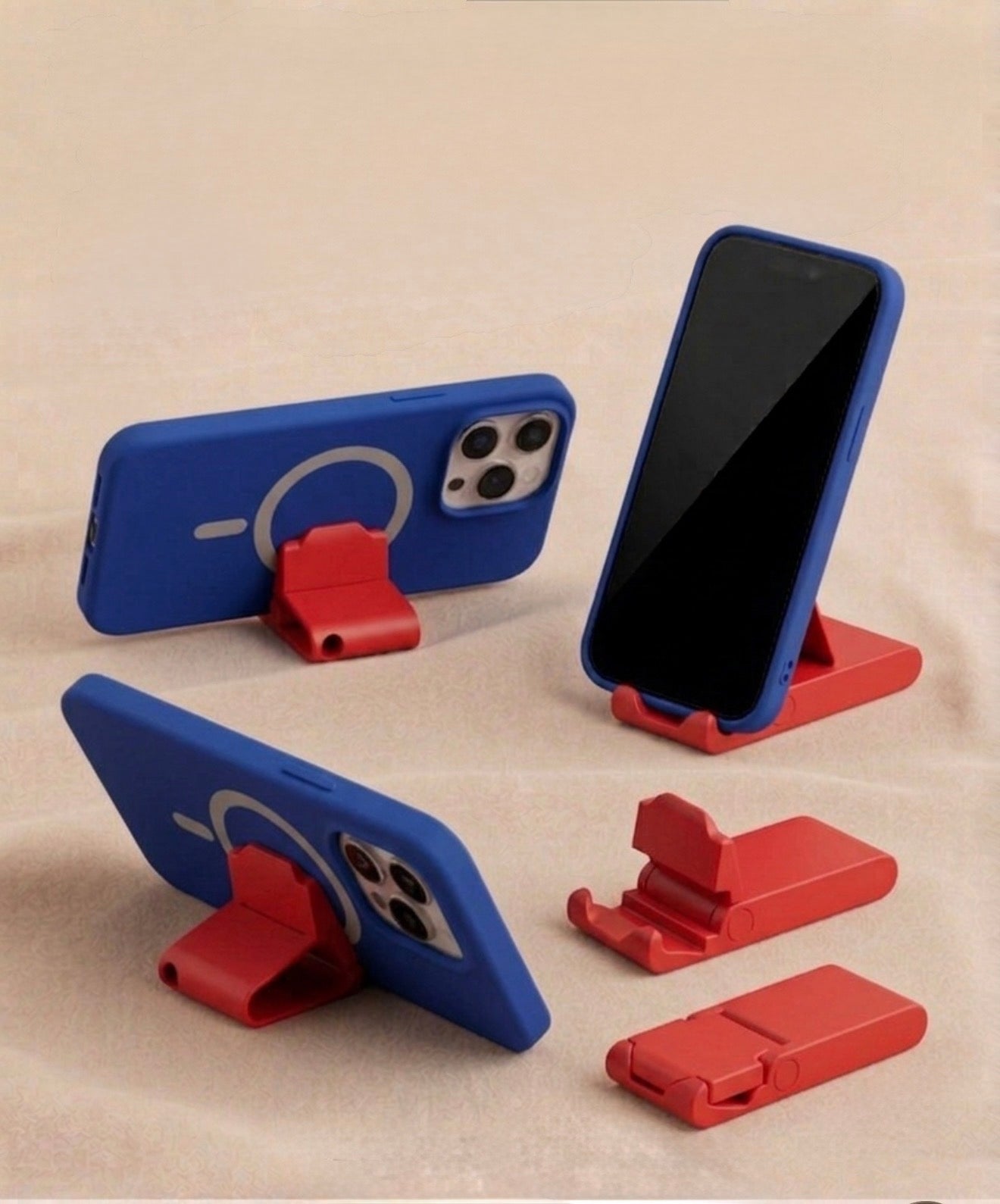 Support Téléphone mini format poche avec porte clé CERISES